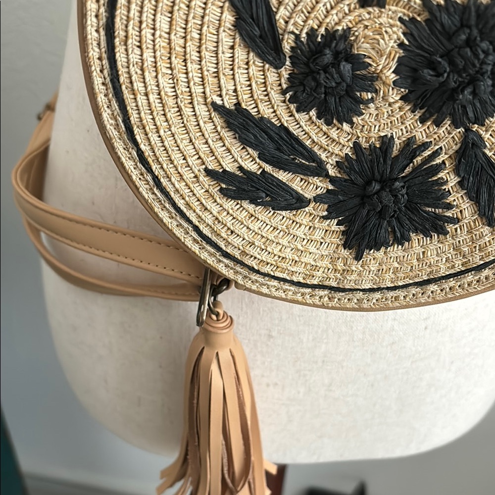 Boho Round Floral Purse SummerDetailed Embroidered Round Crossbody Final Sale - Picture 2 of 8